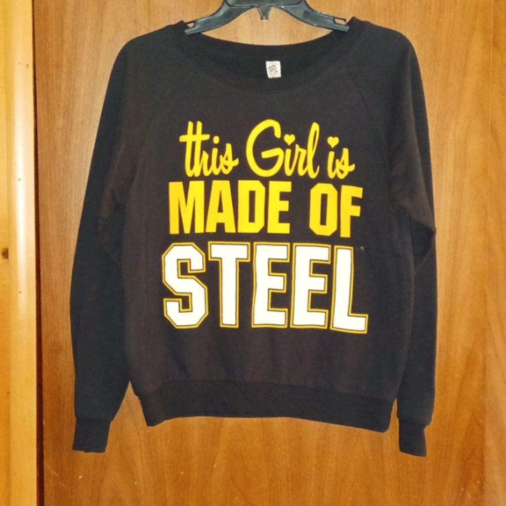 BODY RAGS STEELERS Sweatshirt This Girl is Made of Steel
